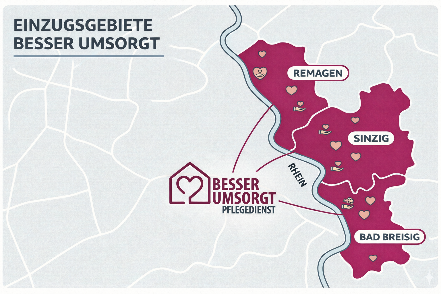 Einzugsgebiete Besser Umsorgt